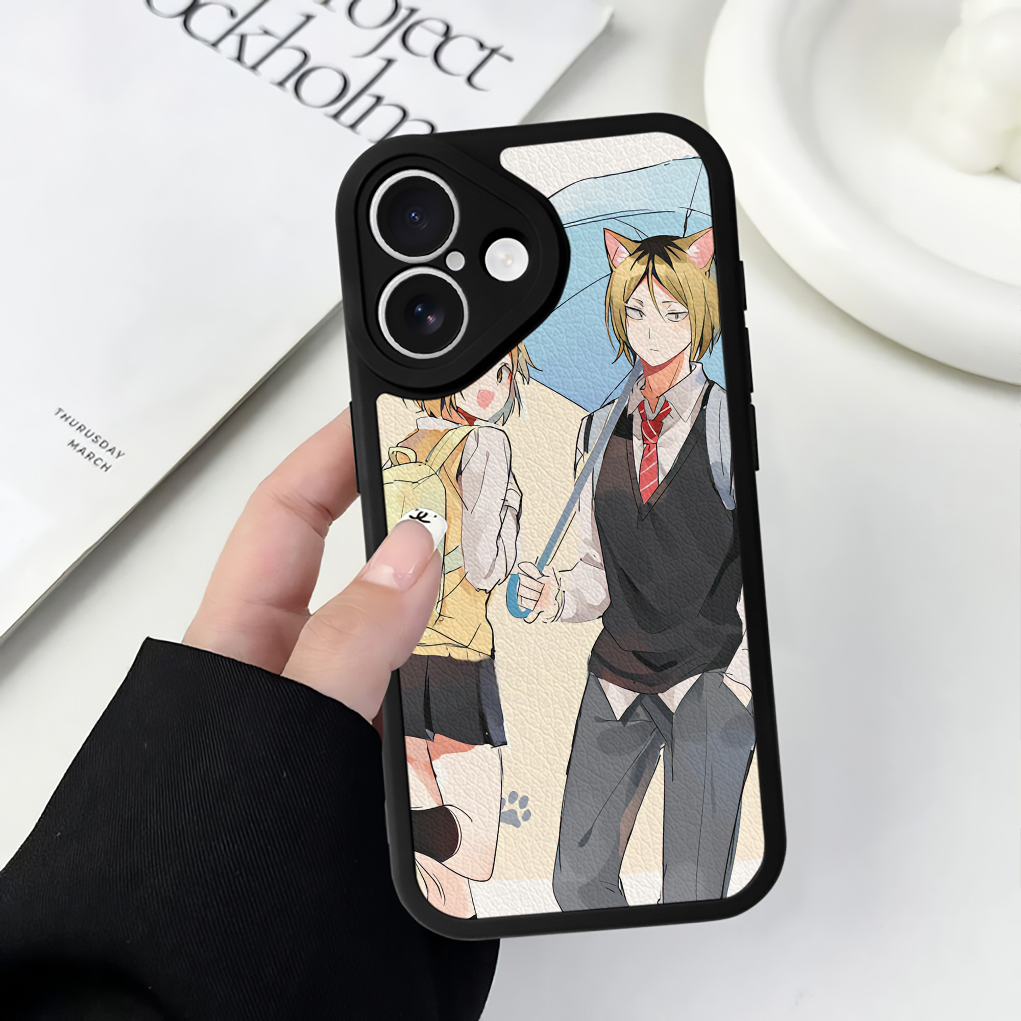 （画像用） ハイキュー!! Haikyu!! 【iPhone 16シリーズ対応】シリコンスマホケース（レザー調） 材質：シリコン